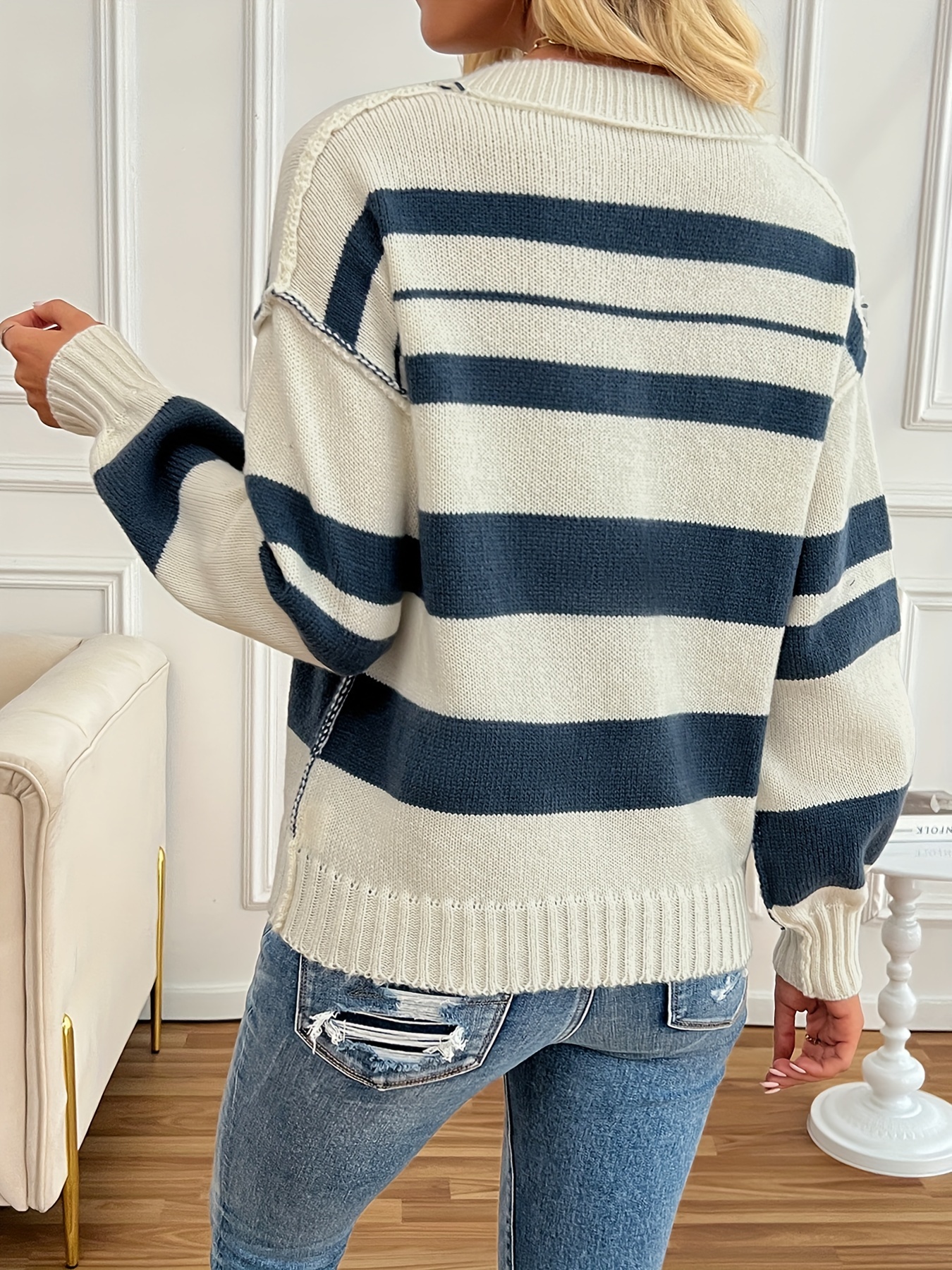 Striped Sweater Cute Outfits With Big Sweaters Delvey Pink Striped