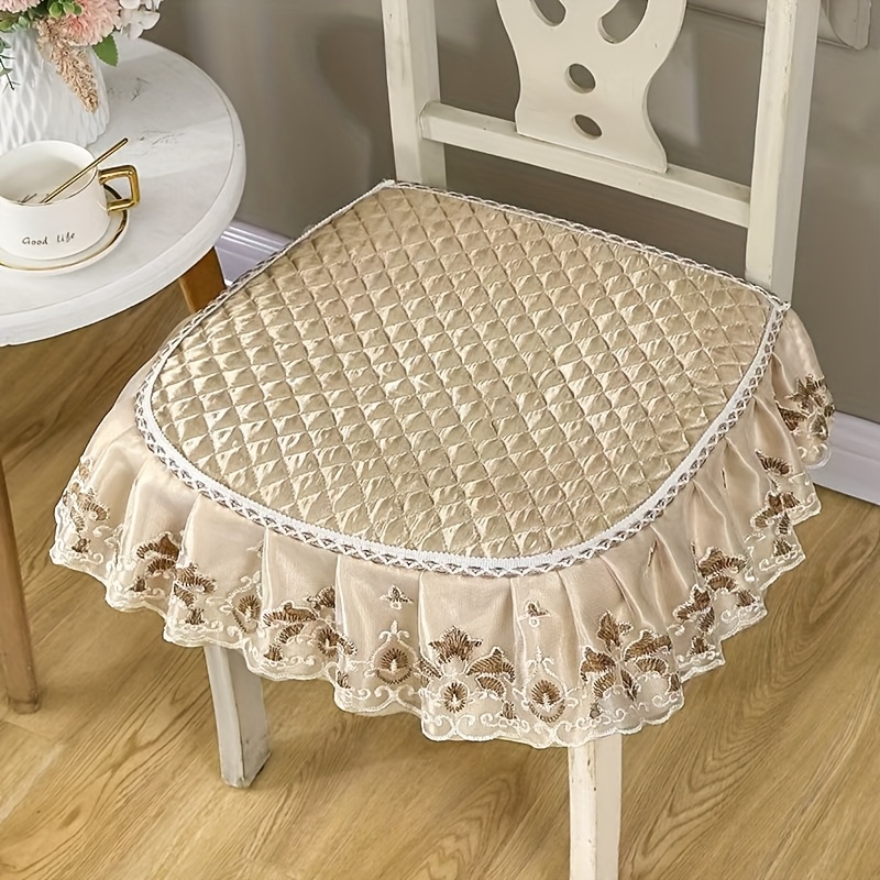 1pc Universal Dining Chair Cushion For Home Use, Seat Cover For Chairs, Stools, And Seats, European-style Dining Stool Cushion, Thin Four-season Seat Cover