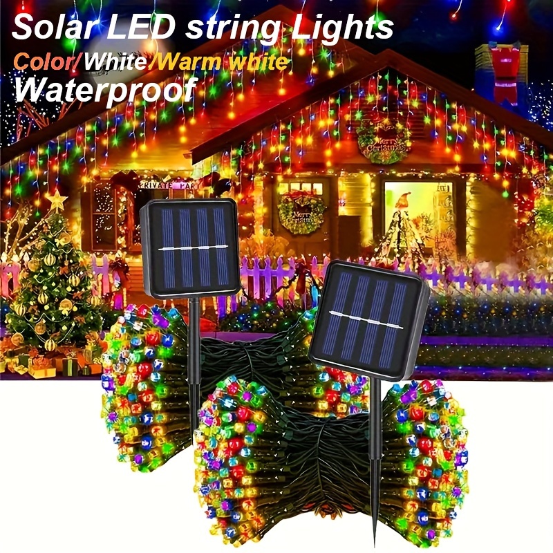 

Solar String Lights 200pcs Led Waterproof Solar Christmas Lights With 8 Lighting , Lights For Party Wedding Home Decoration