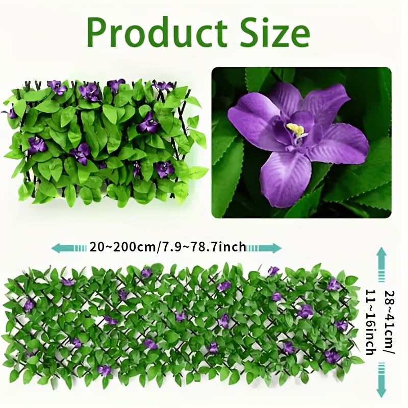 Image of 【2.5d】 [2.5d] Retractable Fence Screen, Garden Fence Artificial Hedge Screen Extension Garden , Garden Fence Screen, Backyard Terrace Wall Decoration Fence Privacy Screen