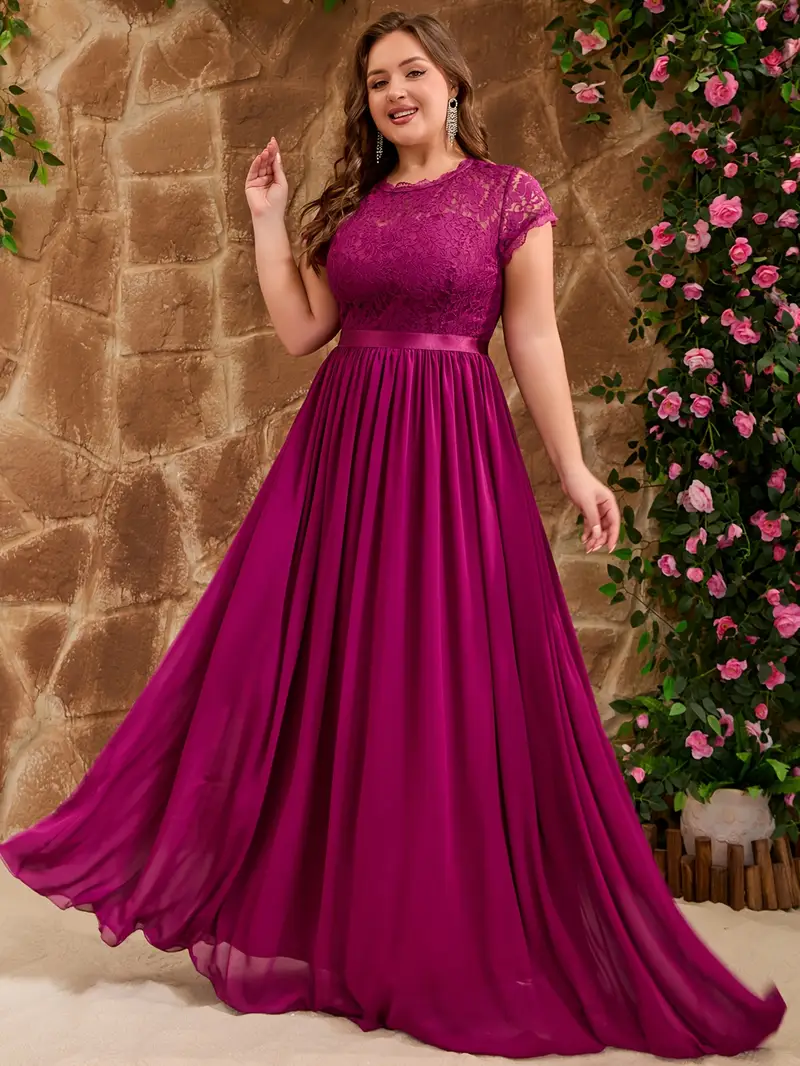 plus size plus size womens chiffon bridesmaid dress lace - Temu Mauritius plus size plus size womens chiffon bridesmaid dress lace - Temu Mauritius