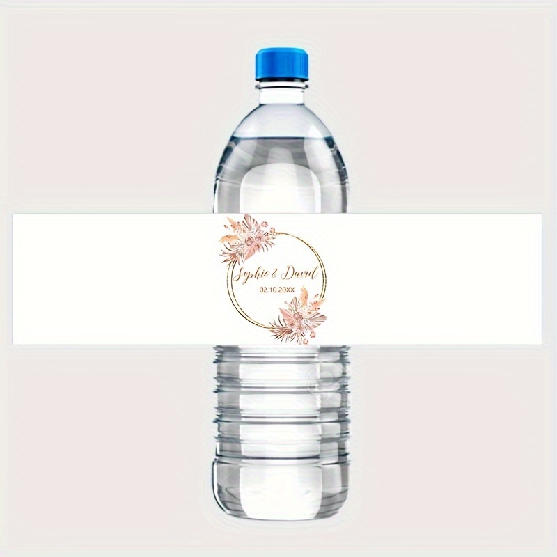 TEMU Personalisierte 30 Stück Feier-Etiketten, personalisierte Flaschenetiketten, Wasserflaschen-Aufkleber, personalisierte Namens-Textaufkleber,