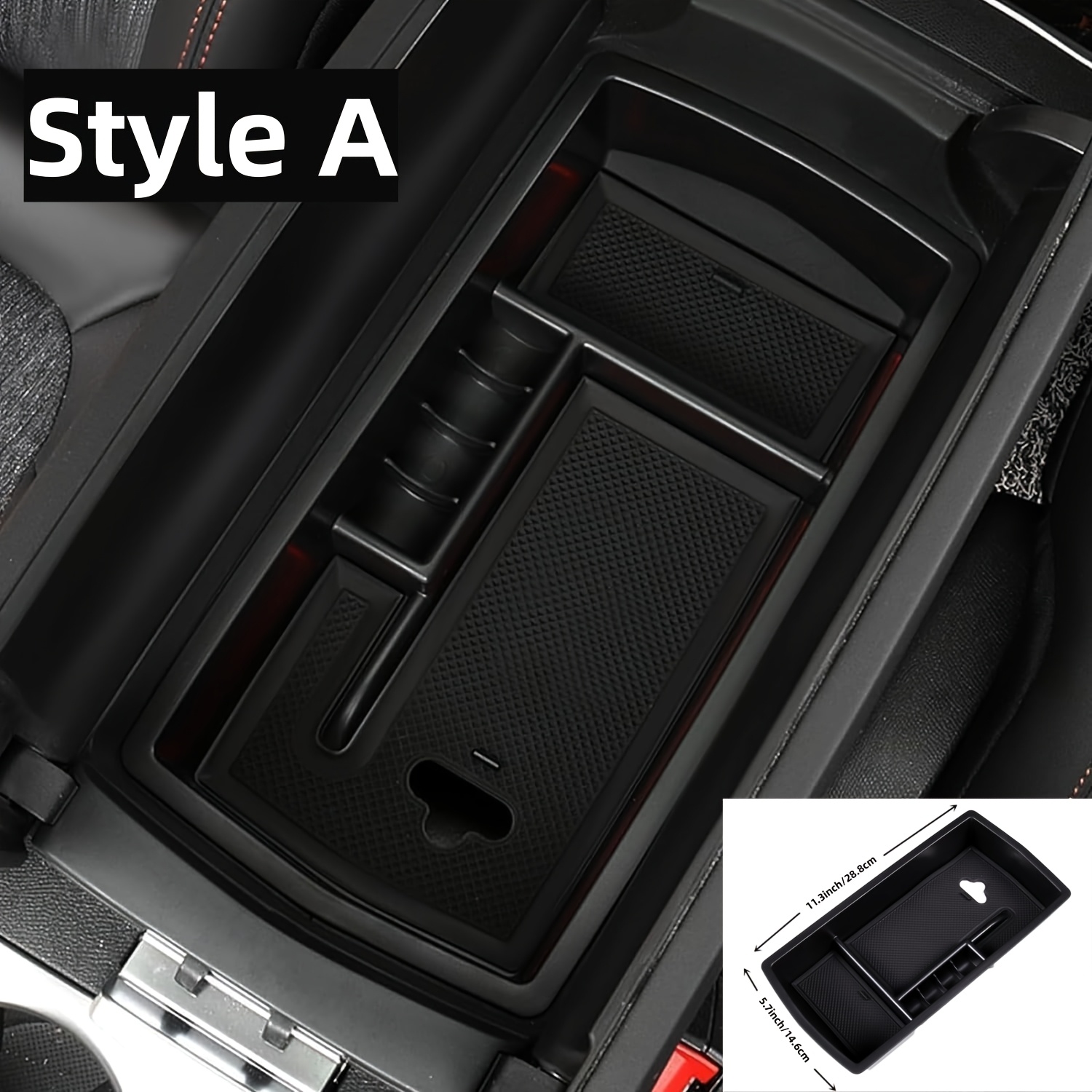 TEMU For 5008 Gt 2016-2023 For Ds7 2016-2024 For C5 2018-2024 Armrest Storage Console Organizer Storage Box Container Holder Tray