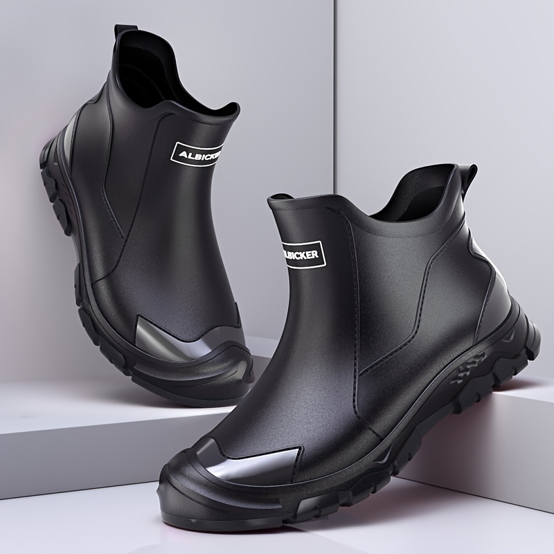 

Men's Fashionable Slip-on Rain Boots - Waterproof, Non-slip, For All