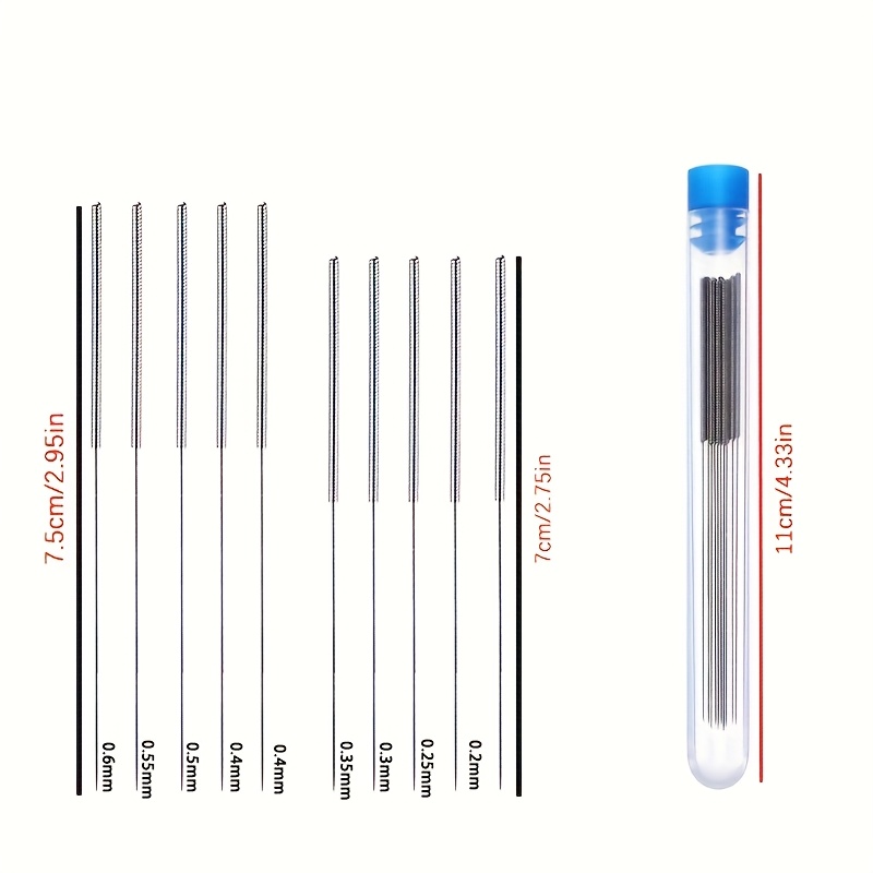 Image of 10pcs 3d Printer Nozzle Stainless Steel Cleaning Needles Set Windshield Wiper, Gas Stove Vent, Sink And Bathtub Outlet Blockage Showerhead Needle Clearing Pipeline Fittings Maintenance Tools