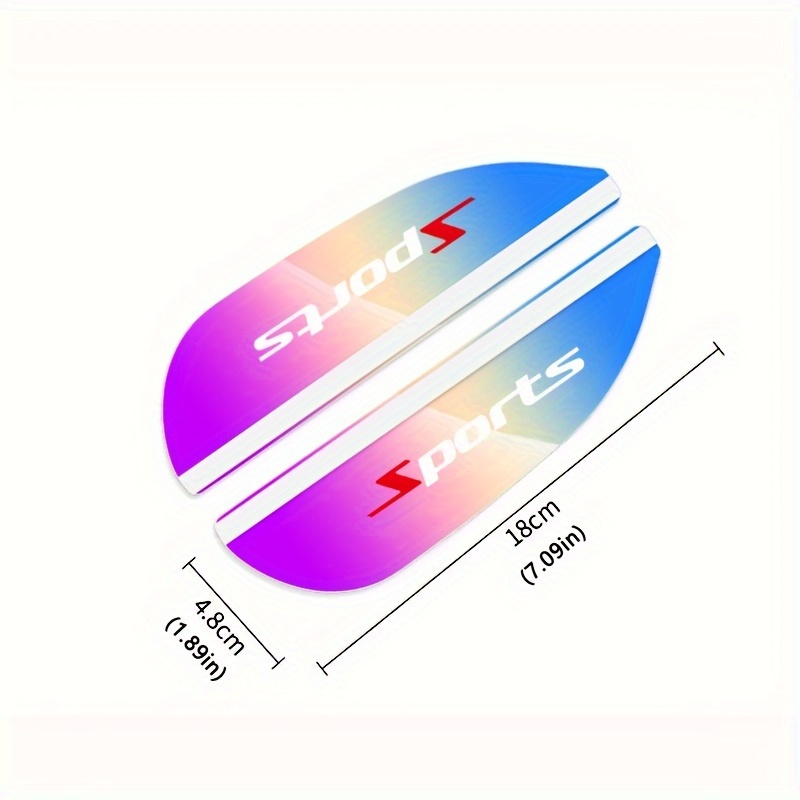 2pcs Flexible PVC Rearview Mirror Rain Curtain And Rainproof Blade, Seven Color Transparent Car Back Rain Eyebrow Cover, Sports Car Accessories