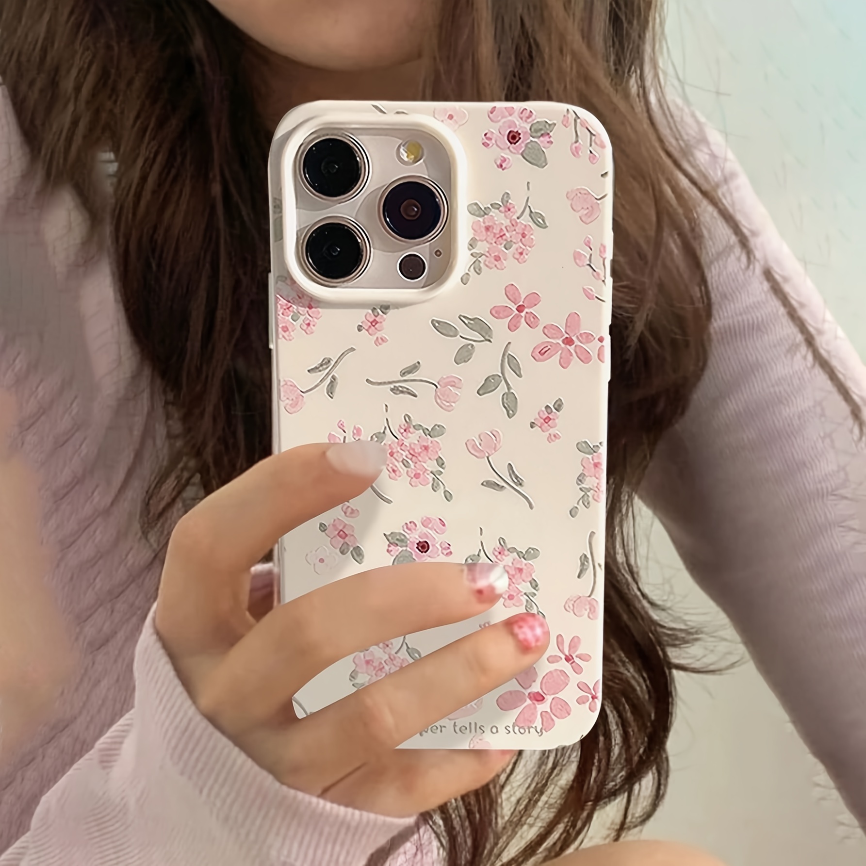 Shockproof Flower Print Phone Case For IPhone 13 14 15 16 Pro/Pro Max/Plus | Clear TPU Floral Design Cover