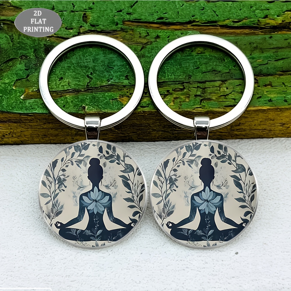 2D Flat Lotus Keychain Gift for Her/Him