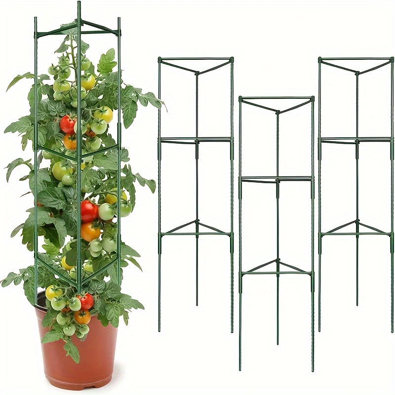 1 pack tomato cage up to 51 inches of plant stakes vegetable grids assembled for garden climbing plants vegetables flowers