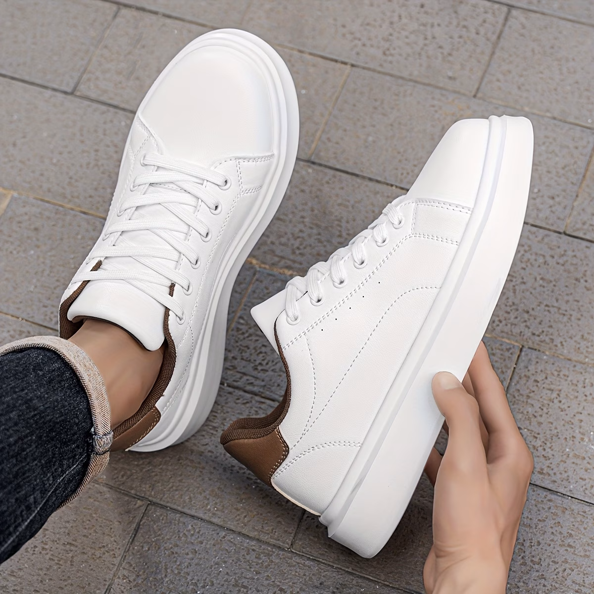 sneakers mens fashionable and casual low top shoes comfortable lace up flat soled shoes outdoor hiking sports shoes versatile and trendy mens classic solid shoes Product details 8