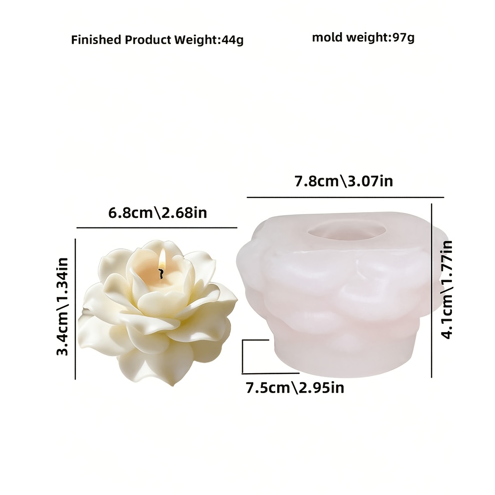 TEMU Stampo in silicone resina - 1 pz Stampo romanzesco a forma in silicone per candele, per candele profumate, saponi a e artigianato in gesso -