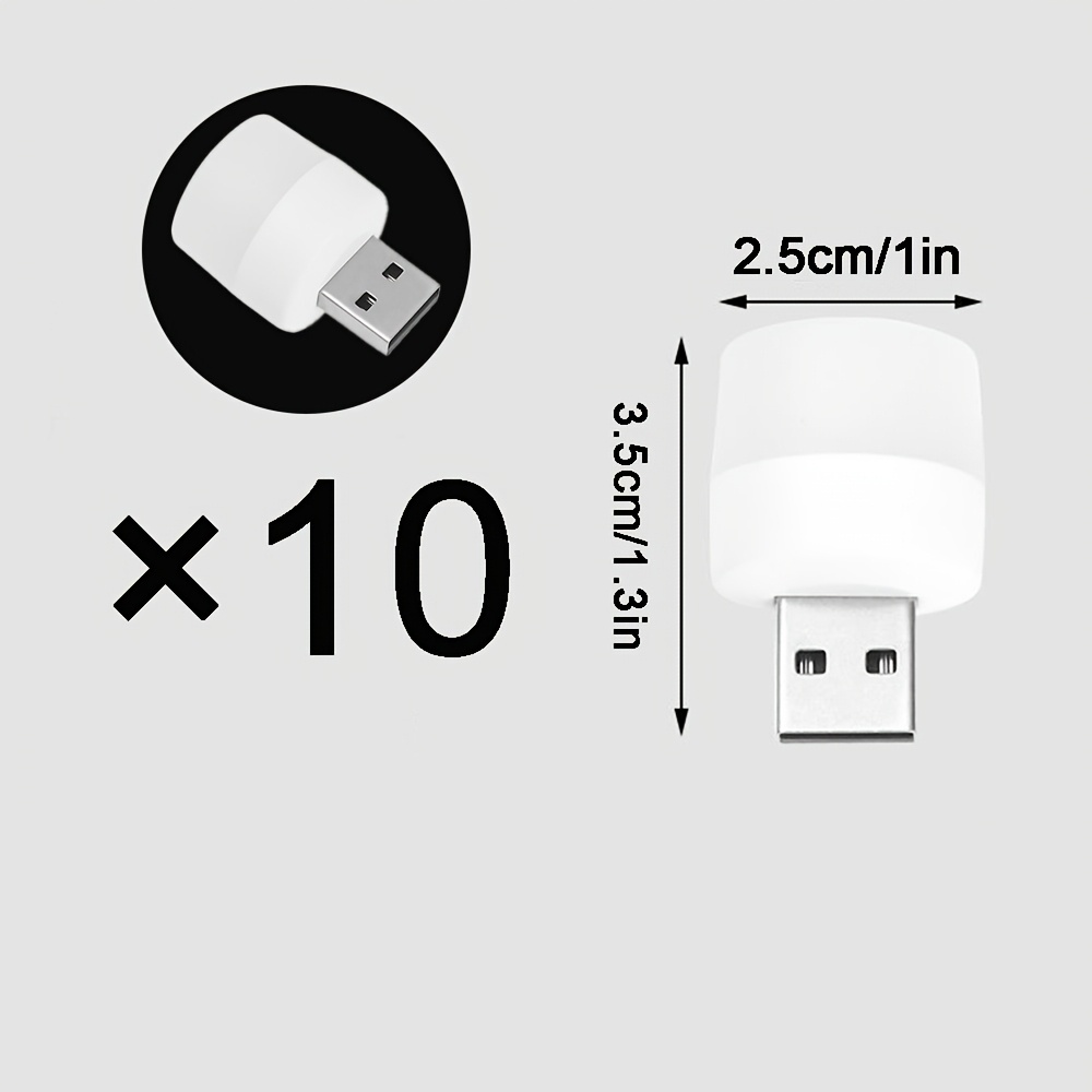TEMU Usb Mini Night Light, Energy-saving Lamp, Compact Led Bulb, Portable Mini Lighting, Ambient Lighting, Office Reading Light, Mini Usb Lamp