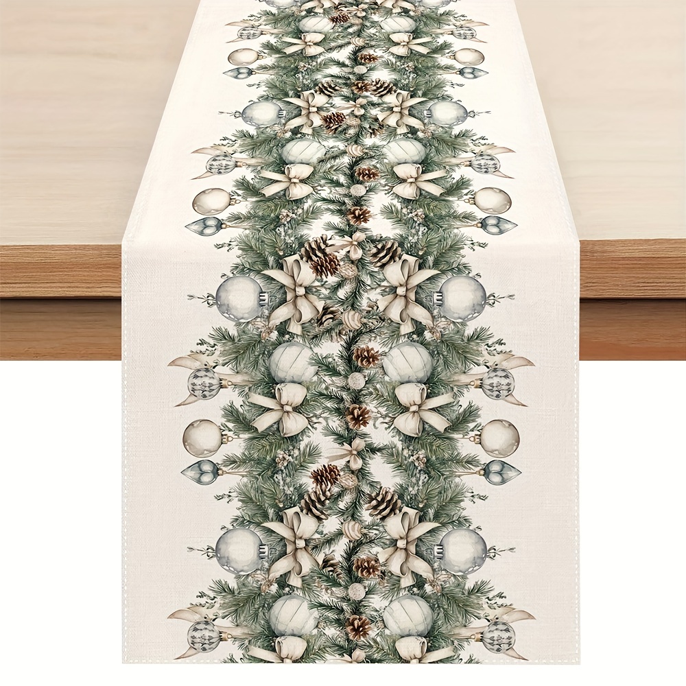 

1pc Christmas Table , -1, & , Rectangular, , & Decor For &