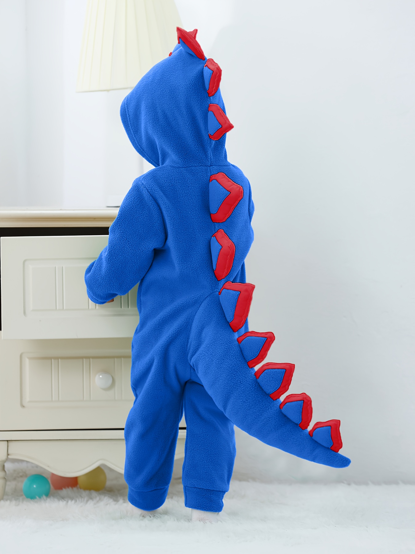 exclusive Infant Baby Spring/Autumn Dinosaur Hooded Romper with 3D Tail Design, Suitable for Daily Wear and Photo Shoots 7 exclusive Infant Baby Spring/Autumn Dinosaur Hooded Romper with 3D Tail Design, Suitable for Daily Wear and Photo Shoots - Image 7