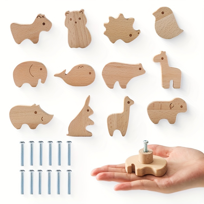 wooden cartoon drawer pulls cartoon drawer pulls knobs room paradise simulation animal cartoon shape cabinet door pulls drawer   door handles details 0