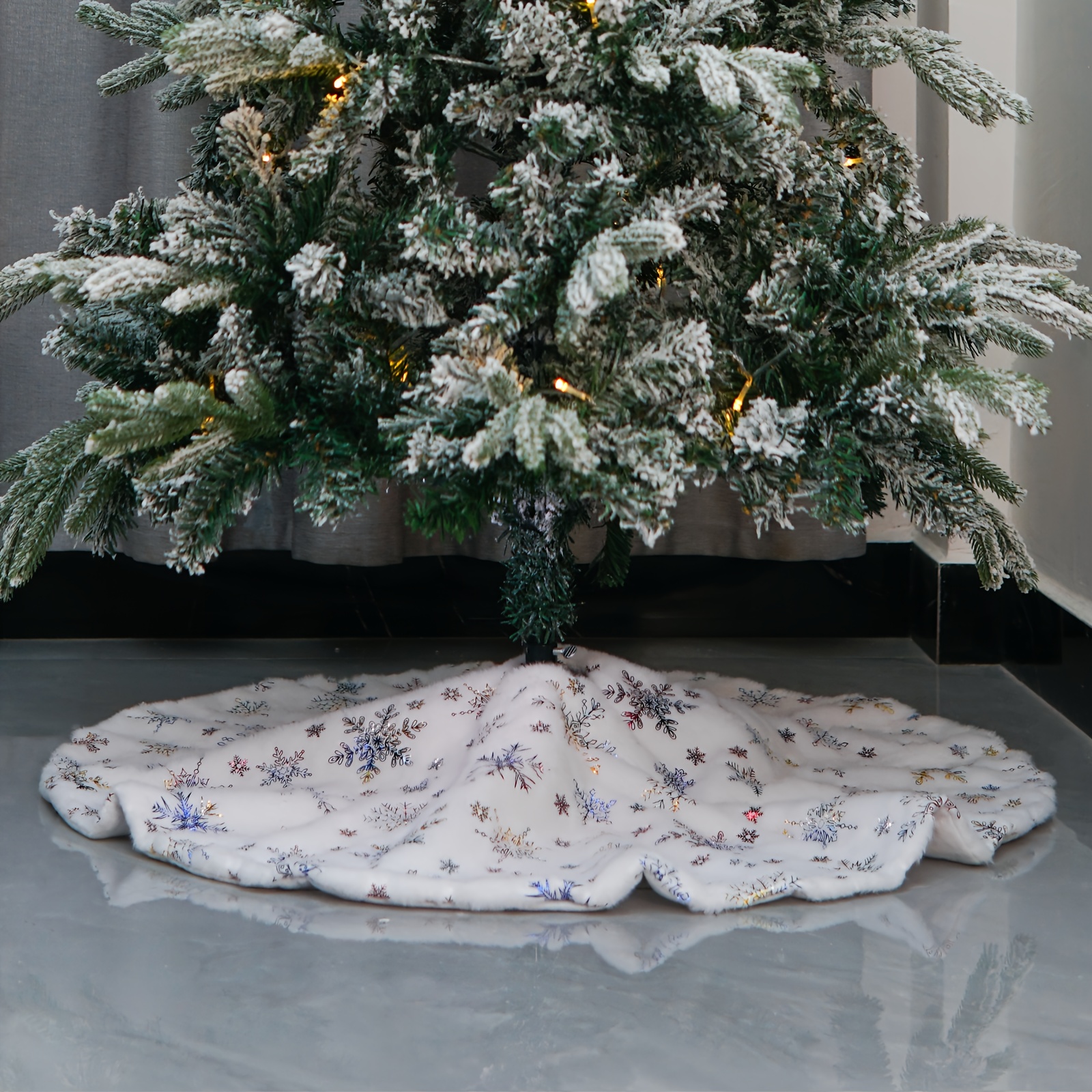 Jupe de sapin de Noël bonhomme de neige 3 avec boule en