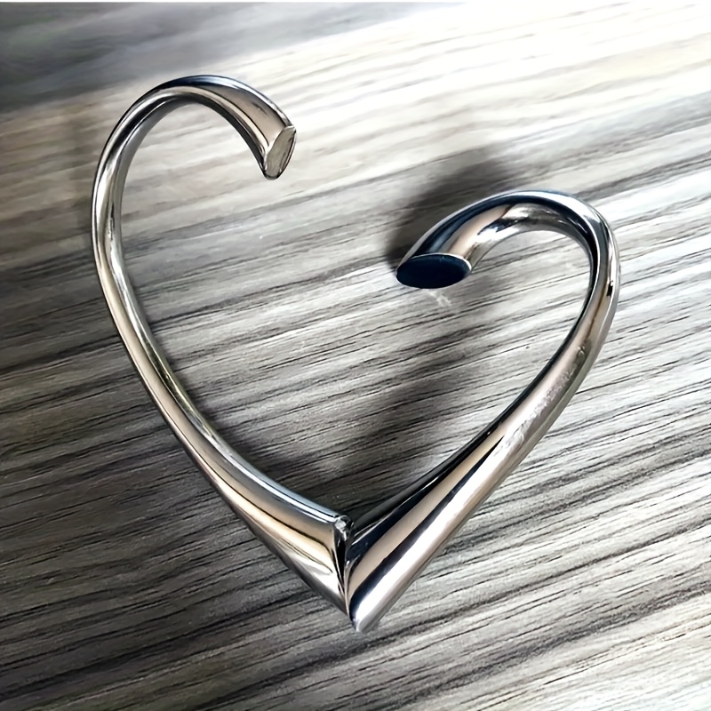 TEMU 1 Bohemian Style Alloy Handbag Hook With Rotatable Heart-shaped Desktop Wallet Hook, Portable Bag Holder, Suitable For Travel And Gift