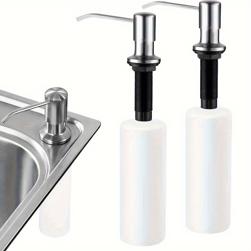 

Stainless Steel Silvery Push-type Kitchen Sink Detergent Soap Dispenser