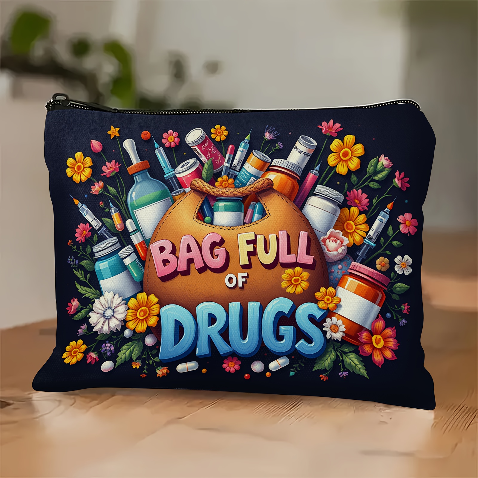 E-shop Beauty Fashion Bunte TASCHE VOLLER DRUGEN Bedruckte Kosmetiktasche - Multifunktionale Wiederverwendbare Kosmetiktasche, Kann , Medikamente,