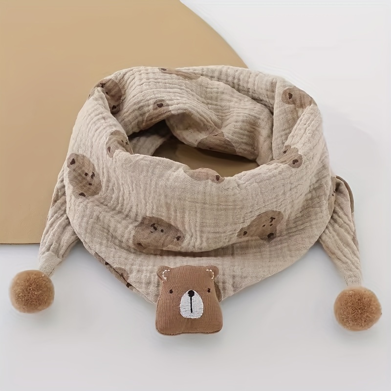 Bear Triangle Scarf For Windproof Scarf For Boys And Girls