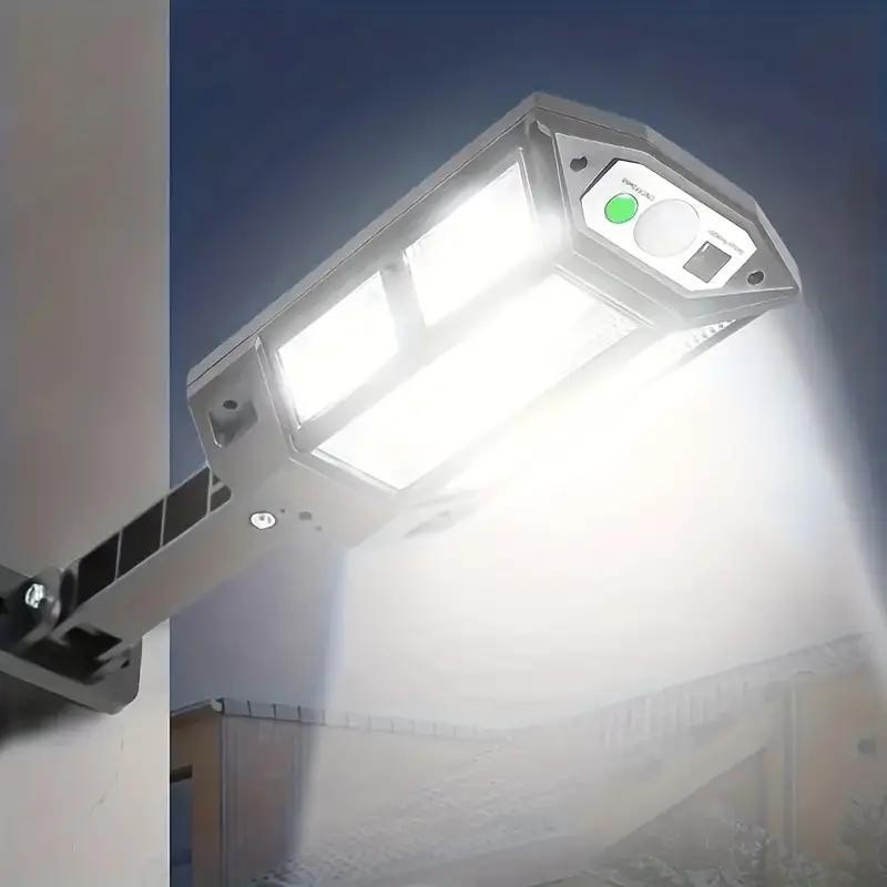 TEMU 1/2pcs New Outdoor Solar Street Lamp, With Human-sensing Remote-controlled Garden Led Wall Lamp, Ip44, Suitable For Walkways, Patios, Garages,