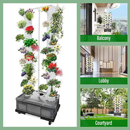 hydroponics towers sold on Temu United States