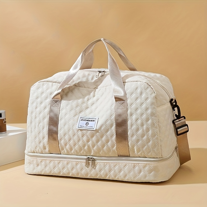 large capacity travel bag for women a luxurious oversized tote stylish and practical with compartment design multifunctional with wet and dry   and convenient side pockets suitable for travel   and fitness activities