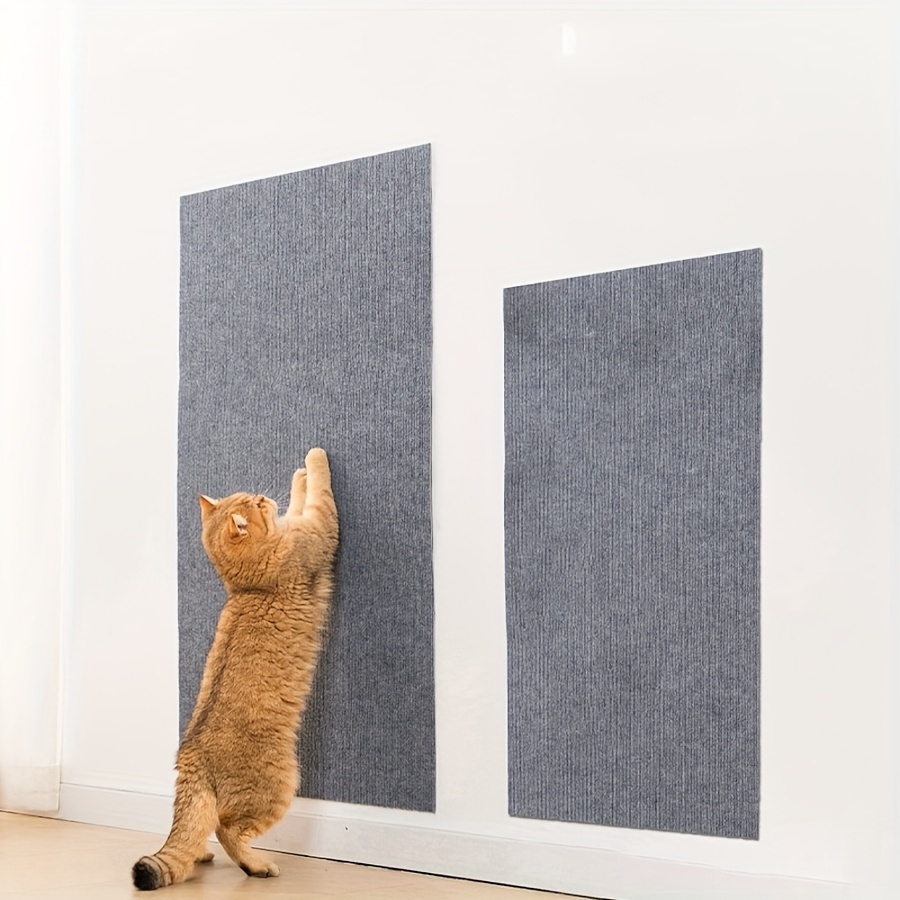 

Polyester Fiber Adhesive Cat Scratching Pads - Durable Scratch Board Play Mat For Cats With Sticky Not Messy Surface - Replaceable Cat Grab Pillar Protector For Sofa And Furniture