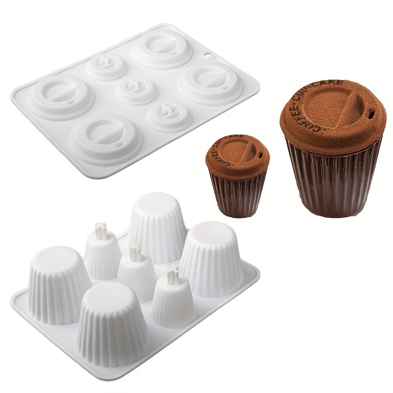 

Silicone Cake Mold Set Of 2 Striped Coffee Mug Mousse Chocolate Cake Baking Tools Party Dessert Making Tools Kitchen Baking Supplies