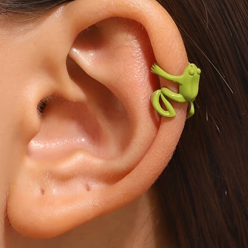 

Punk Frog Ear Bone Clip Single Forest Style Simple Earrings European And American Fashion Retro Non-pierced Ear Clip For Men And Women