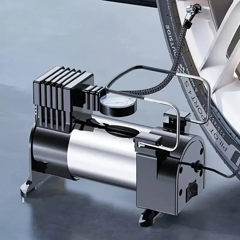 portable smart car air pump 1pc-150psi high   bicycle universal fast charging tire pressure   small vehicle inflator single cylinder 12v emergency tire repair, without battery Product details 4