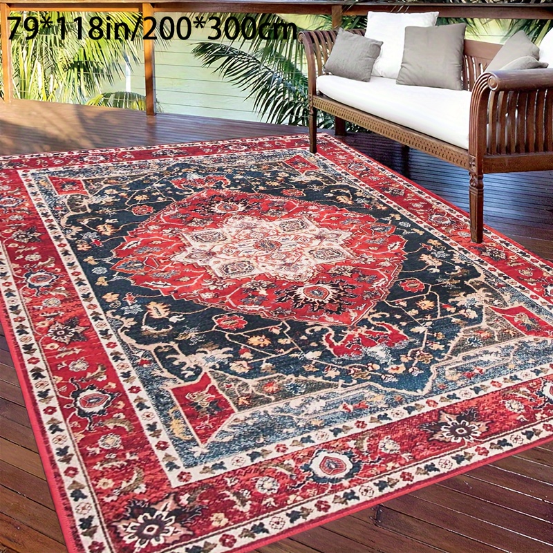 Persian Carpet Vintage Thin Carpet Soft Bedside Carpet - Temu