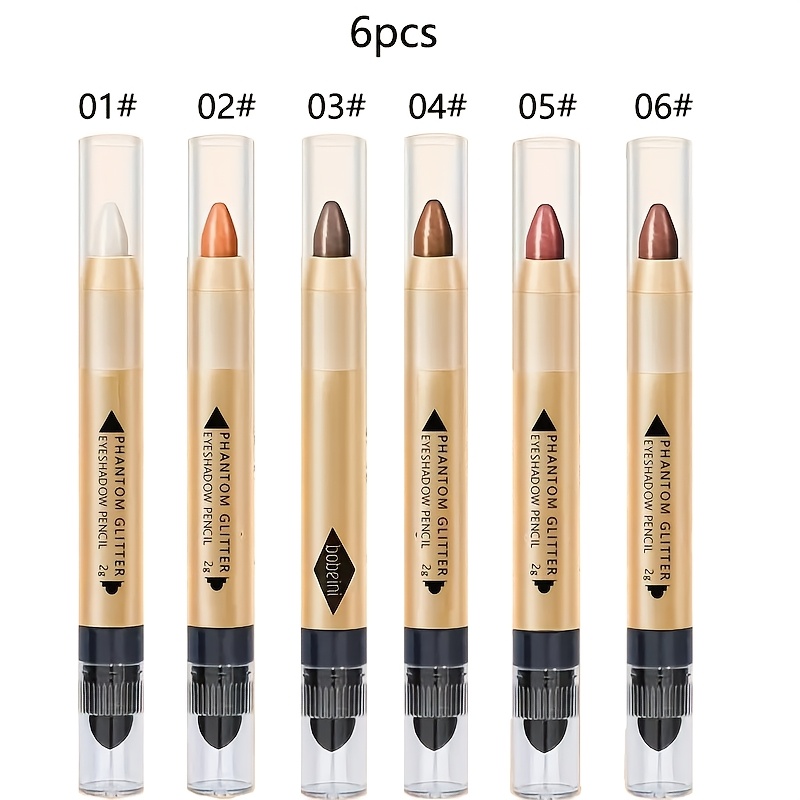 6pcs Set of Shimmering Eyeshadow Sticks with Dual-Ended Design, Shimmery & Glitter Finish for Effortless Eye Makeup – Perfect for a Sophisticated Look, Makeup Eyeshadow Palette, Makeup Stick, Eyeshadows for Women, Glamorous Look, Party Makeup, Shimmer Effect, Dualended Stick, Highpigment Eyeshadow, Creamy Texture, Beauty Essentials, Cosmetic Sticks, Professional Makeup, Everyday Glam - Image 4