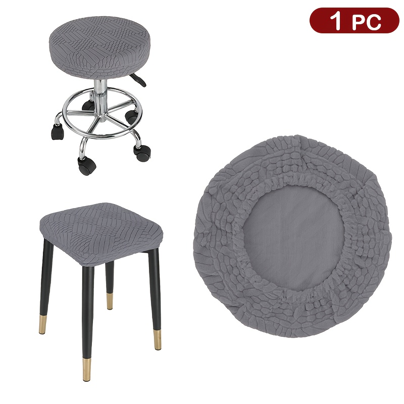 TEMU 1 Housse de tabouret universelle, Housse de chaise, Protection de chaise - élastique antidérapante, Tissu extensible en tricotée, Convient aux