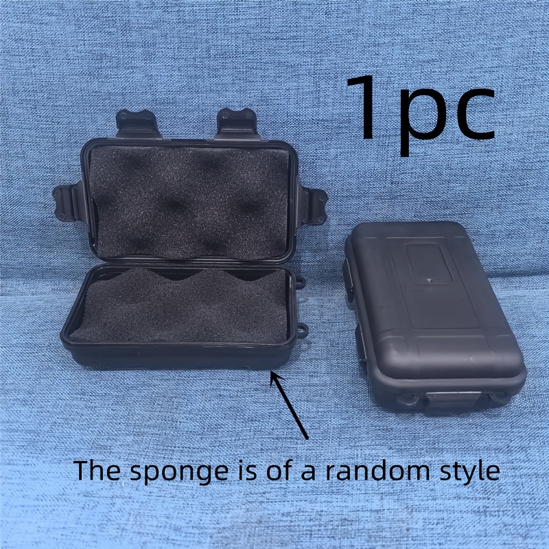 TEMU Mini Toolbox - Storage Box For Outdoor Camping Gear, Durable Material - With Multiple Compartments, Travel Gear Organizer, Secure Locking Box,