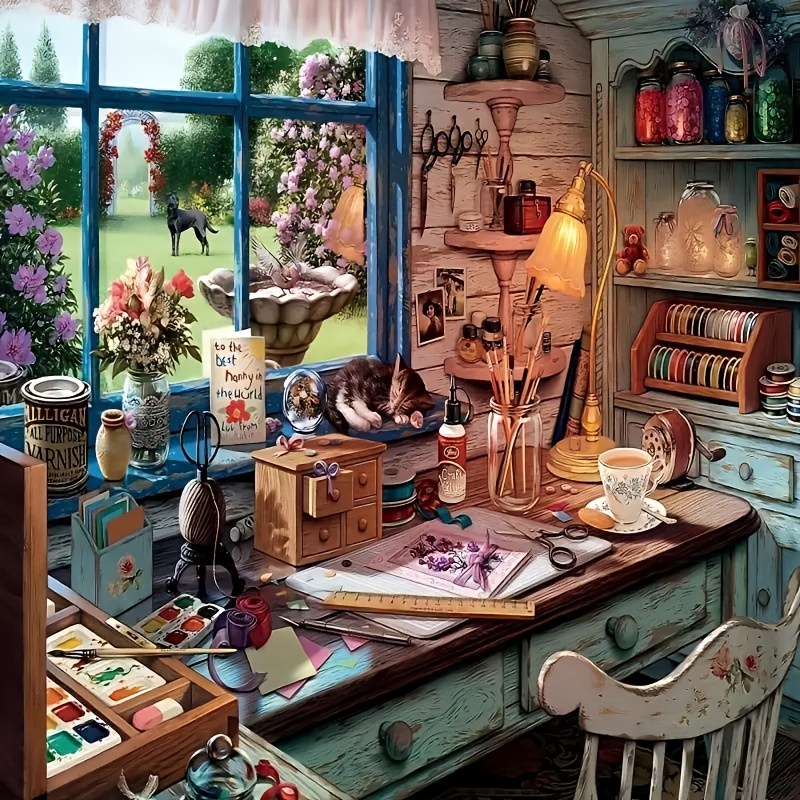

Adult Oil Painting Puzzle: 1000 Pieces, Classic Family Game, Colors, Paper Material