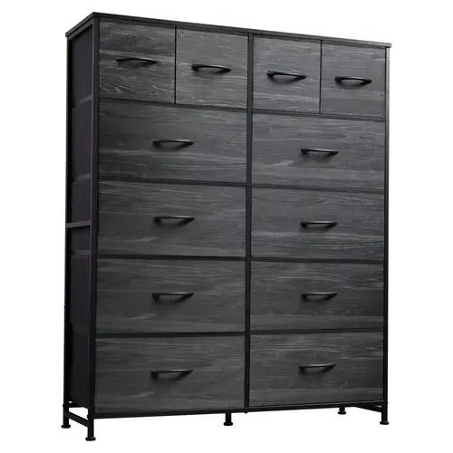 12 drawer storage cabinet wide fabric file organizer for office multi purpose document dresser with lockable drawers professional storage solution