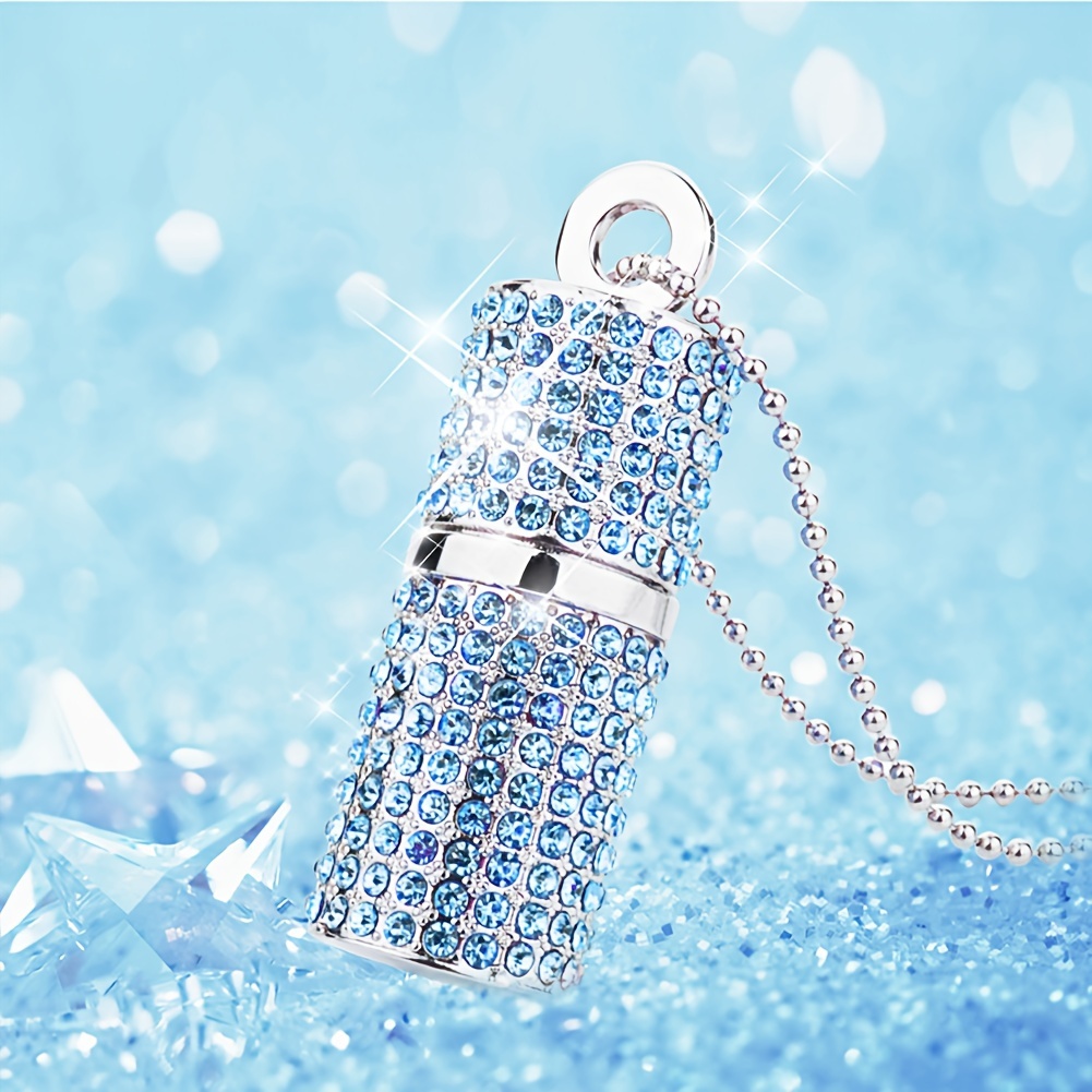 

64gb/32gb Thumb Drive Jewelry Usb 2.0 Cute Flash Drive Crystal Jump Drive Bling Pink Rhinestone 64gb Memory Stick Lipstick Case Zip Drive Metal(blue)