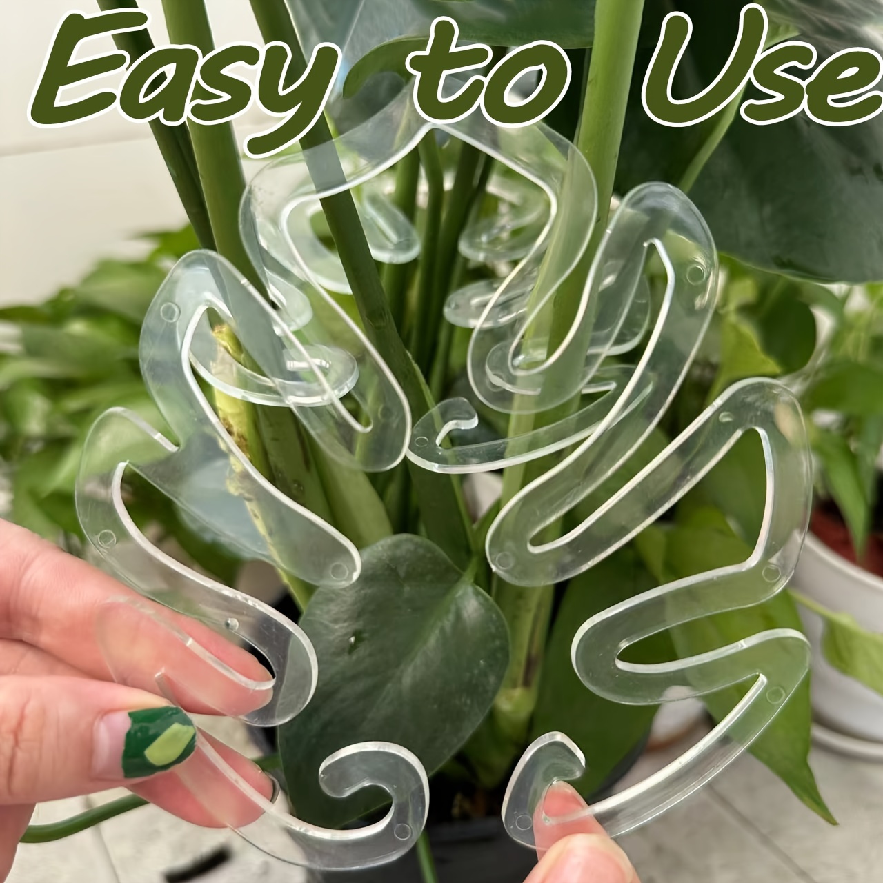 

Reusable Garden Plant Support Clips - Monstera Stems - Plastic - No Power Required