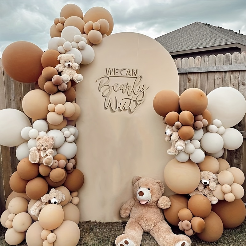 Kit Déco Anniversaire 20 Ans – Ballons Rétro Brun Beige – Guirlande Et Arche – Cadeau Fête