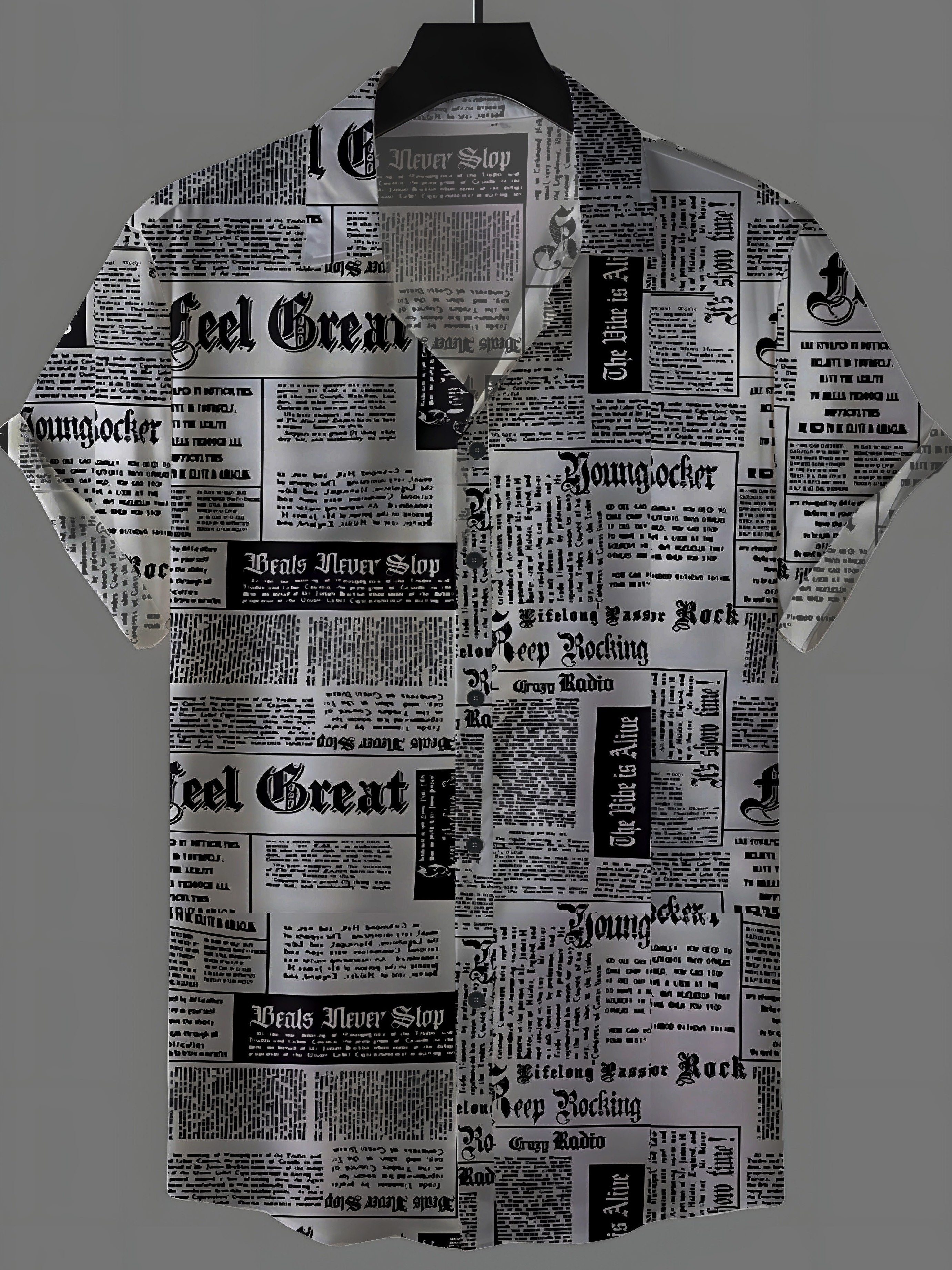 Hotsell WXYZ Newspaper Pattern Text Shirt NWT MED