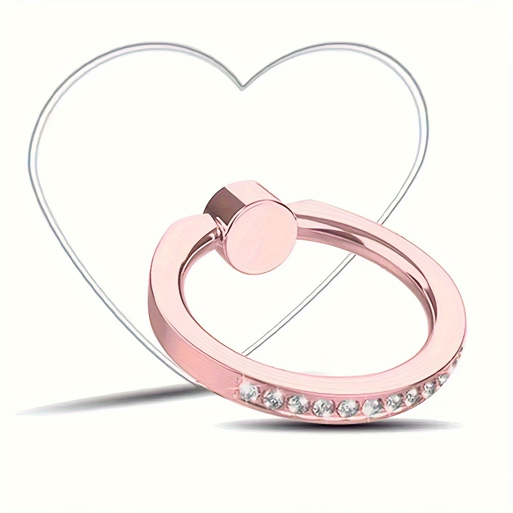 Mobile Phone Finger Ring Holder Stand Transparent Finger Grip Rotatable Kickstand For Iphones/ Universal