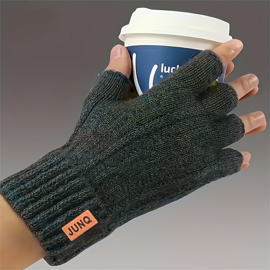 TEMU Gants Demi-Doigts en pour et l'Hiver pour le Cyclisme en Extérieur, Chauds, Coupe-Vent, Respirants, Portables, Gants pour au Chaud et au Froid