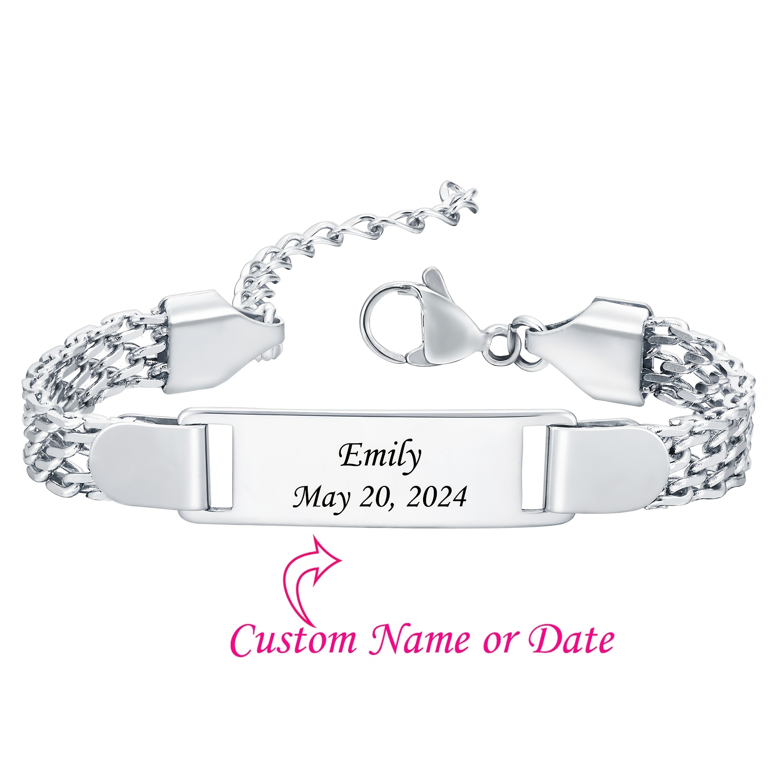 Customizable Chain With Unique Name And , Over 15 Years , Made Of 304 304 Stainless Steel, Suitable For Daily Wear And Gifting