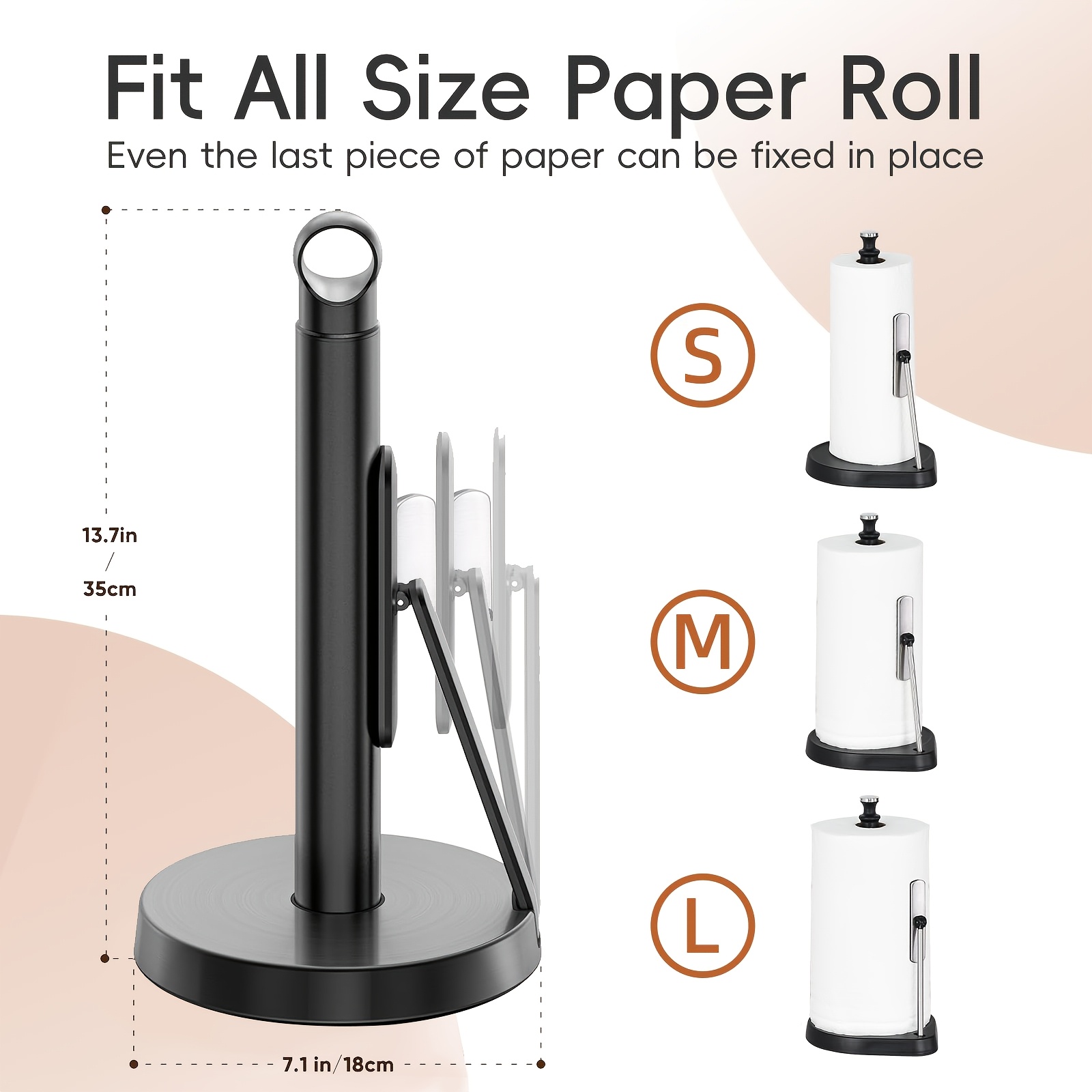 reliable Heavy Duty Stainless Steel Paper Towel Holder with Tension Arm-Easy One-Handed Tear, Modern Standing Countertop Dispenser for Kitchen, Holds All Paper Towel Rolls 13 Heavy-Duty Stainless Steel Paper Towel Holder with Tension Arm-Easy One-Handed Tear, Modern Standing Countertop Dispenser for Kitchen, Holds All Paper Towel Rolls