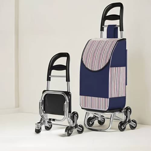 large capacity multi functional shopping cart foldable heavy duty stair climbing trolley with storage bag suitable for outdoor travel camping shopping