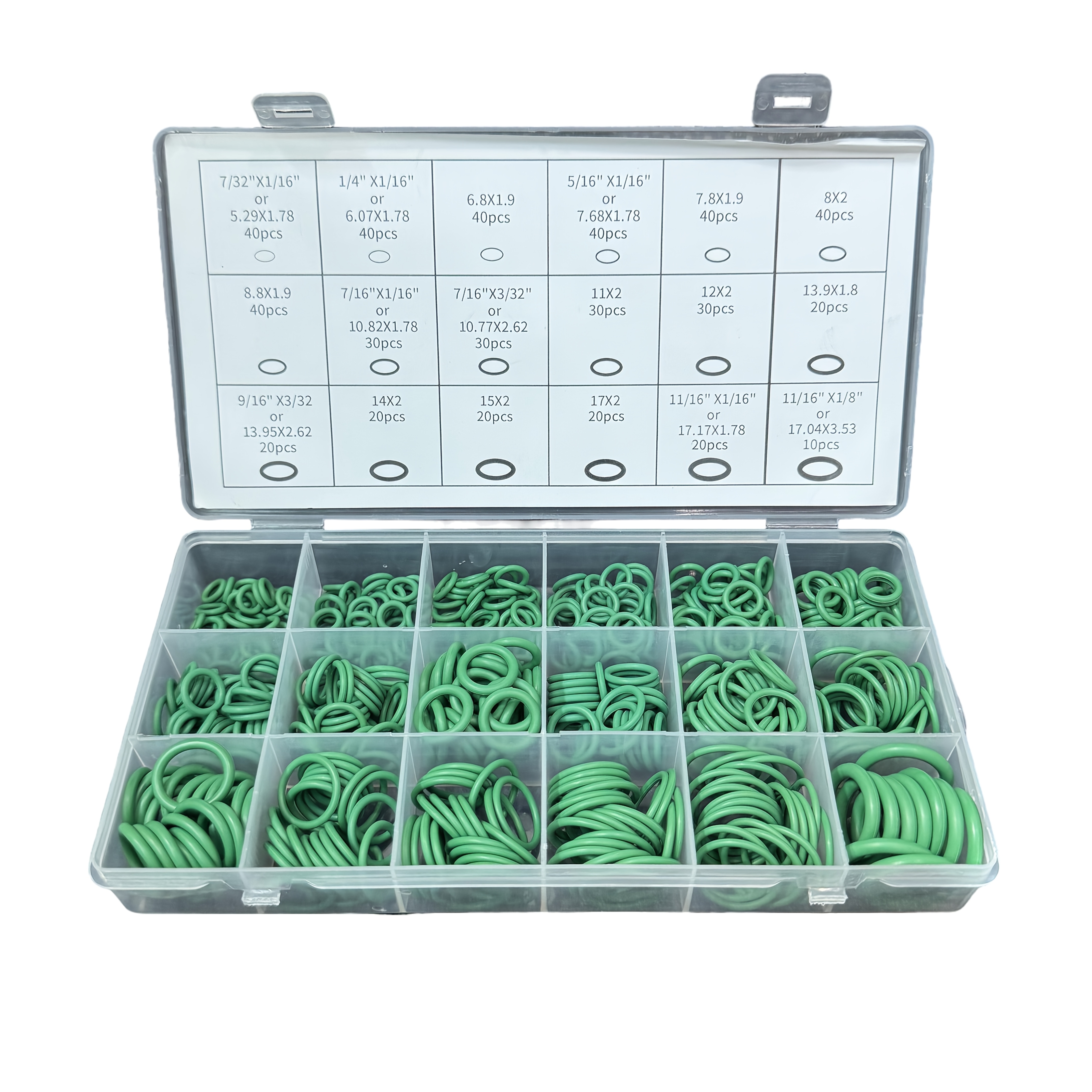 TEMU 530pcs Car O-ring Kit 18 Sizes High Pressure And Heat Resistant Rubber Seals For Automotive Air Conditioning Repair
