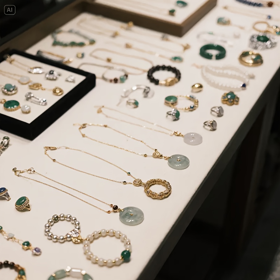 TEMU Designs: Rings, Bracelets, Necklaces, Anklets, With Pearl Metal Geometric Designs, Perfect For Women's Getaways, Romantic , Celebrations, And