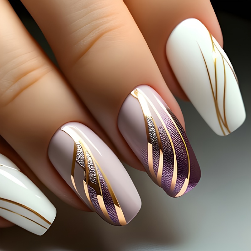 

24pcs Artificial Nails + 1pc Nail Glue + 1pc Nail File