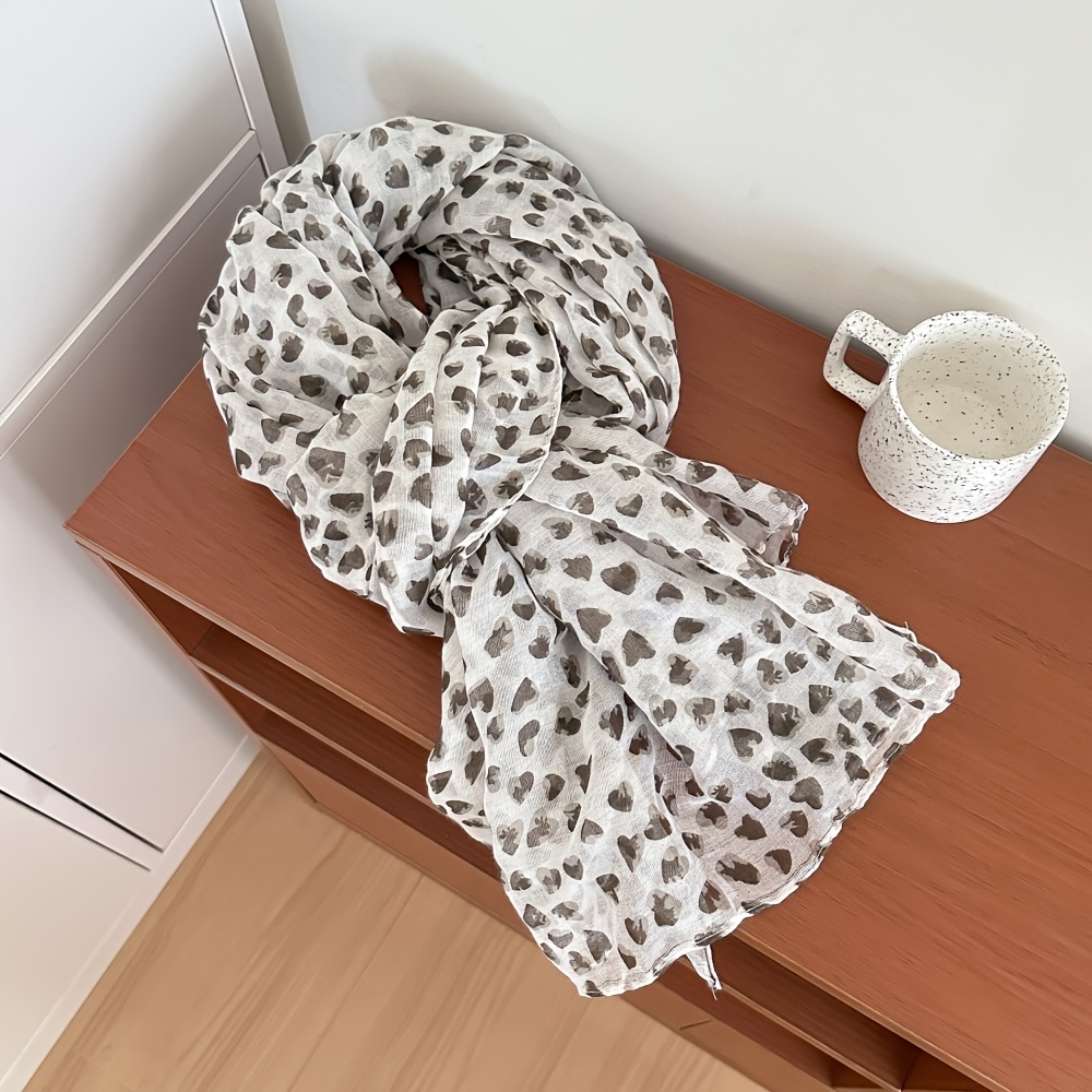 Peach Heart Cute Heart Spring Summer New Thin Scarf Scarf Women' Conditioner Shawl Autumn Winter Neck Protection Outerwear